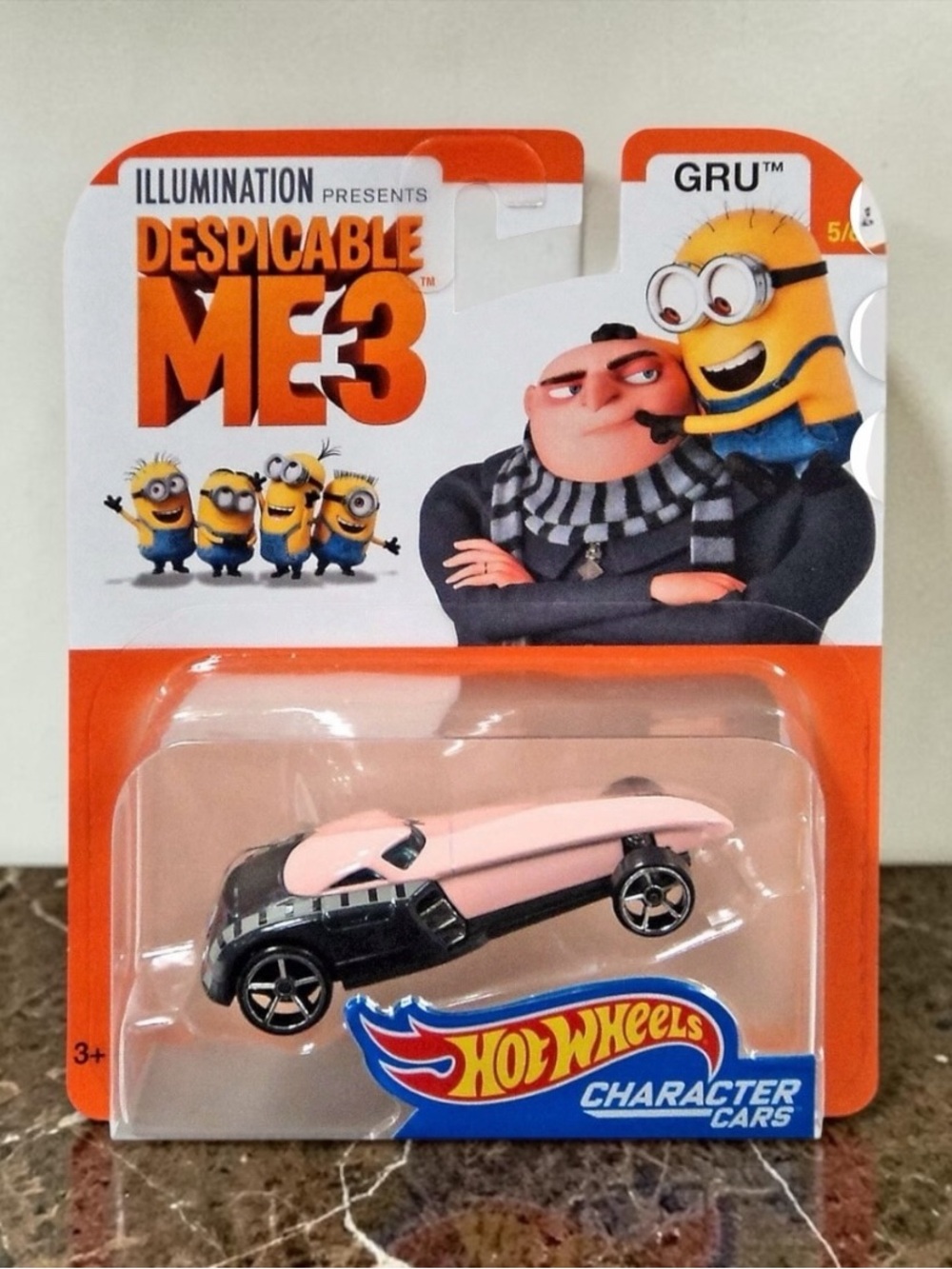 Hot Wheels Character Cars Gru Diecast Vehicle RARE!! NWT